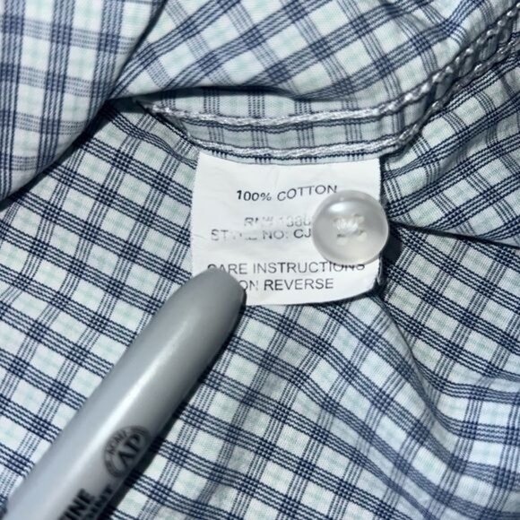 Cody James Plaid Western Shirt Men L Blue Cotton Regular Fit Style - Picture 9 of 9